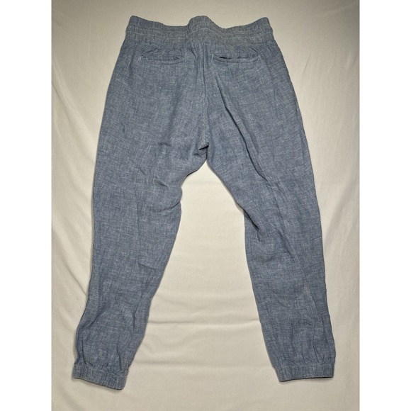 Athleta Cabo Linen Jogger Pants Womens 8 Petite Drawstring Elastic Waist Casual‎ - Picture 4 of 7